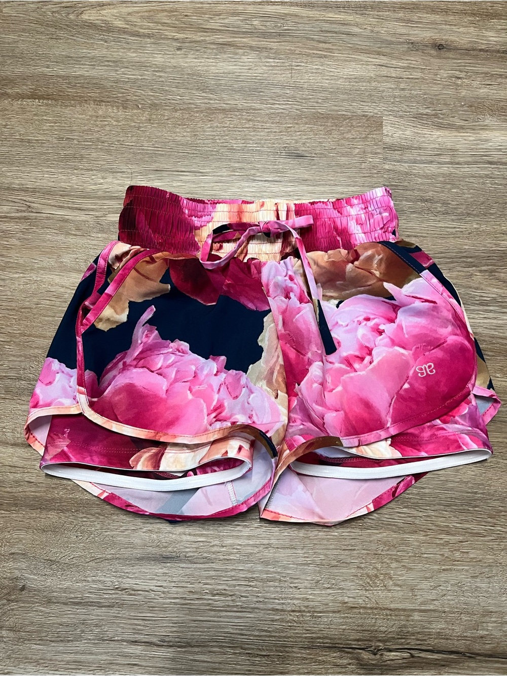 Albion Pink Floral Athletic Running Shorts